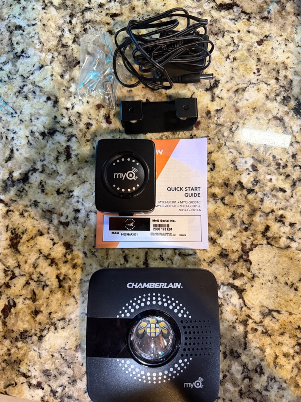 Chamberlain myQ Garage Door Wi-Fi Hub and Sensor – Black